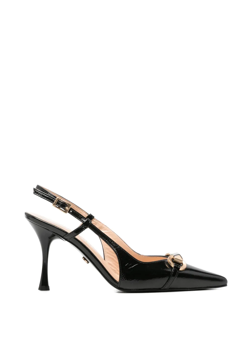 SERGIO MORETTI FIRENZE Slingback pumps met horsebit-detail Zwart