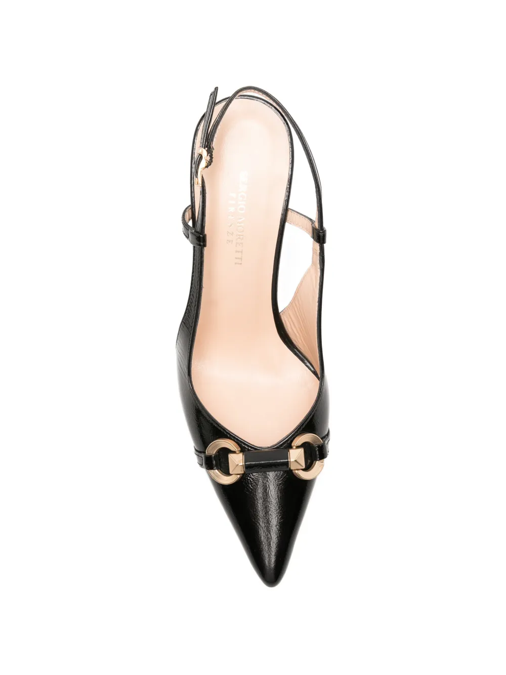 SERGIO MORETTI FIRENZE Slingback pumps met horsebit-detail Zwart