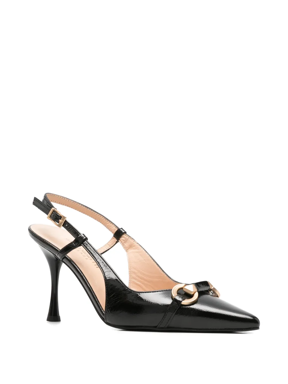 SERGIO MORETTI FIRENZE Slingback pumps met horsebit-detail Zwart
