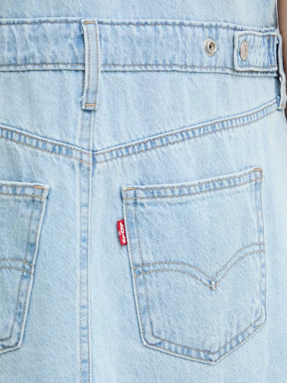 Levi's Mini-jurk met western-schouderpas en knopen Blauw