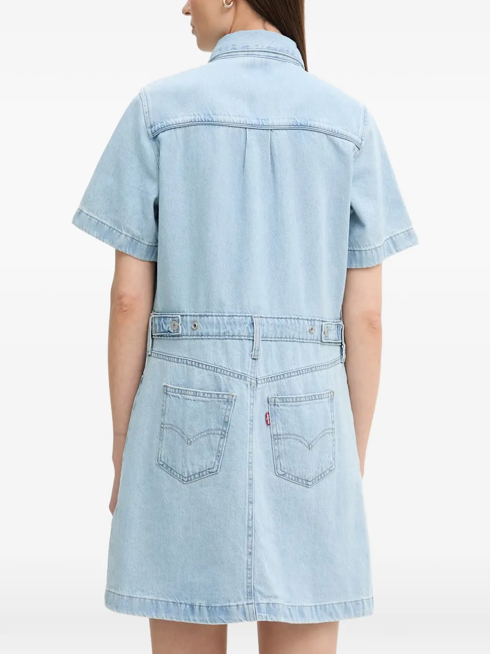 Levi's Mini-jurk met western-schouderpas en knopen Blauw