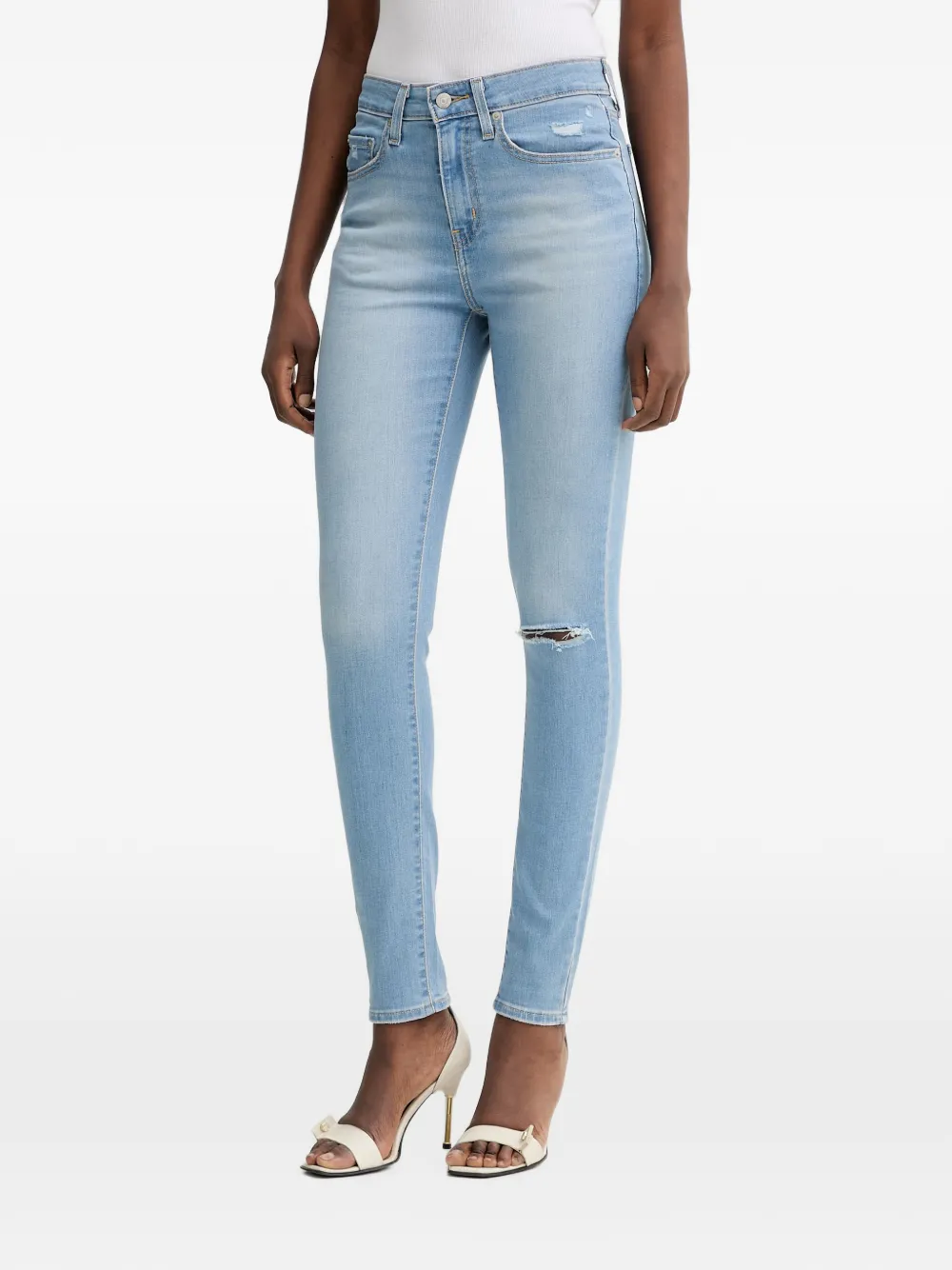 Levi's distressed-finish skinny jeans