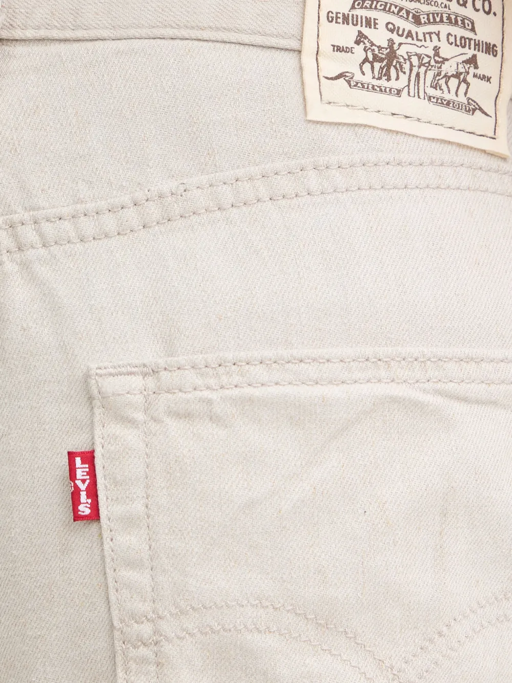 Levi's logo-patch wide-leg shorts Grijs