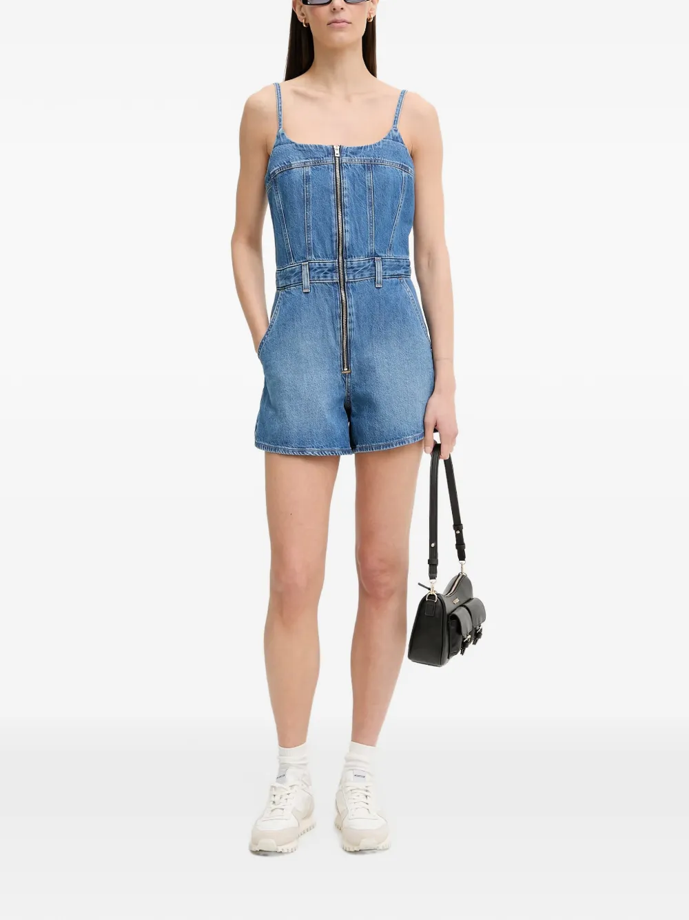 Levi's Jadine sleeveless denim playsuit Blauw