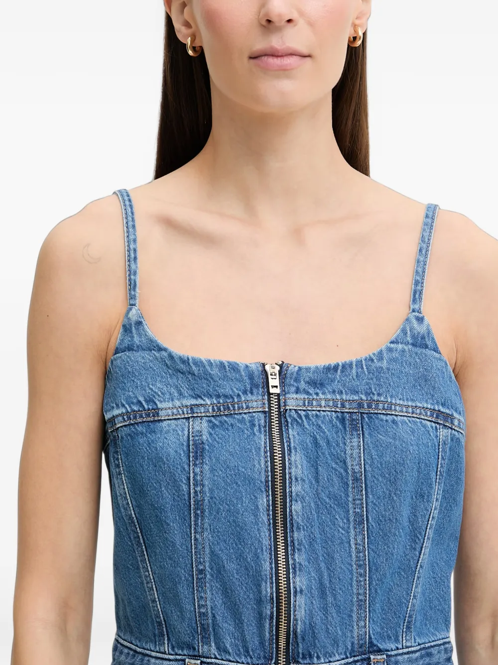 Levi's Jadine sleeveless denim playsuit Blauw