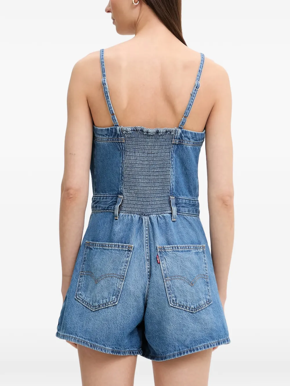 Levi's Jadine sleeveless denim playsuit Blauw