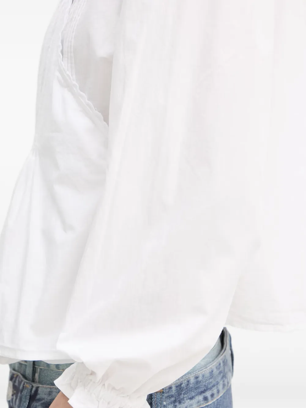 Levi's pin-tuck wrap-style blouse Wit