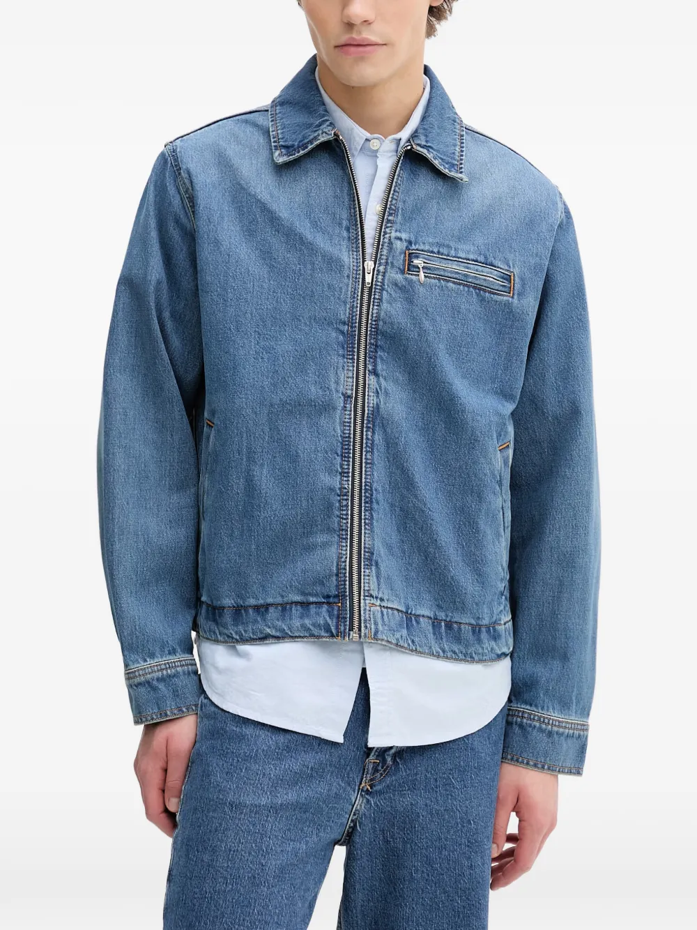 Levi's Cristobal Garage zip-up denim jacket - Blu