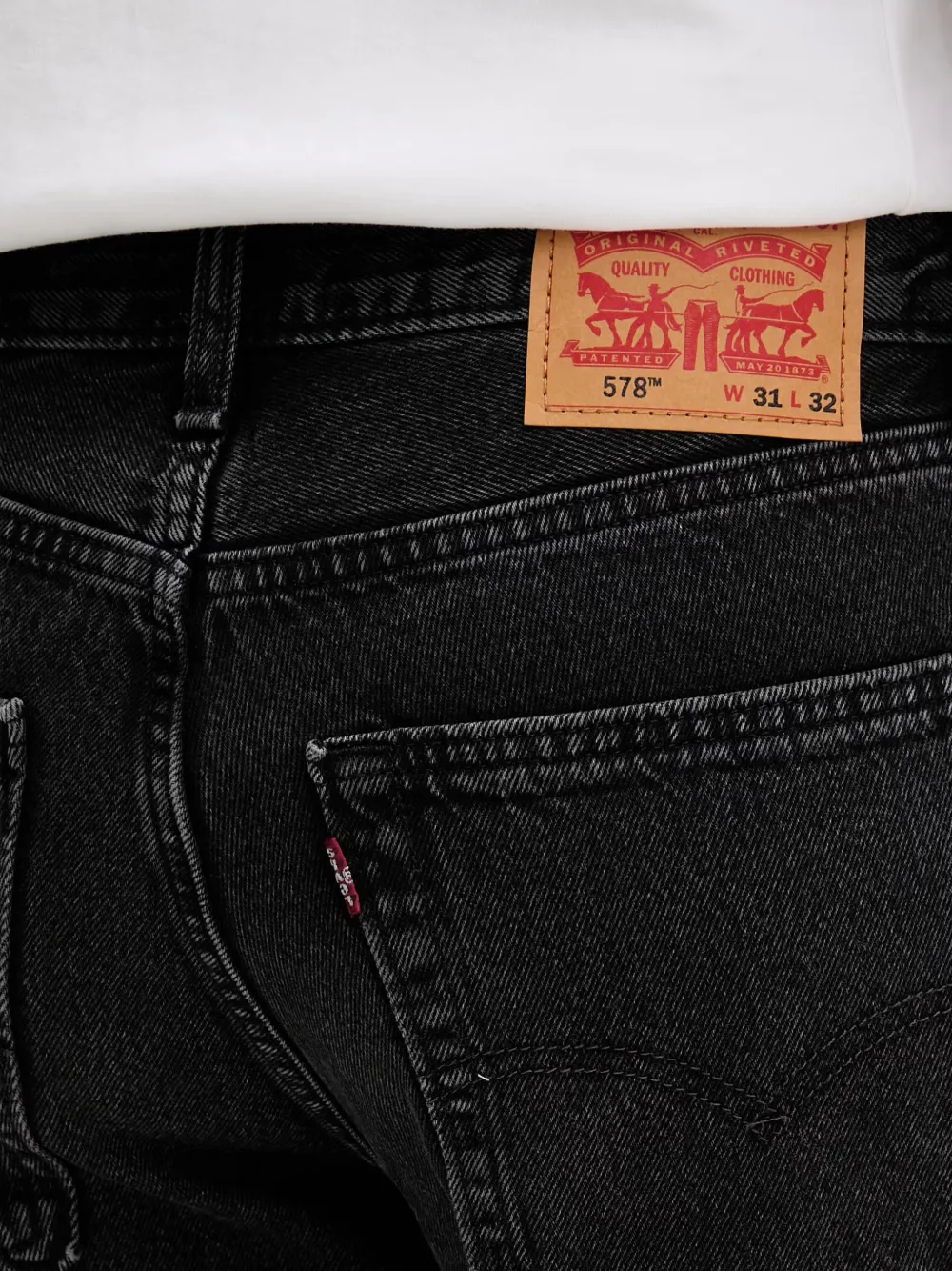 Levi's 578 jeans in baggy-fit Zwart