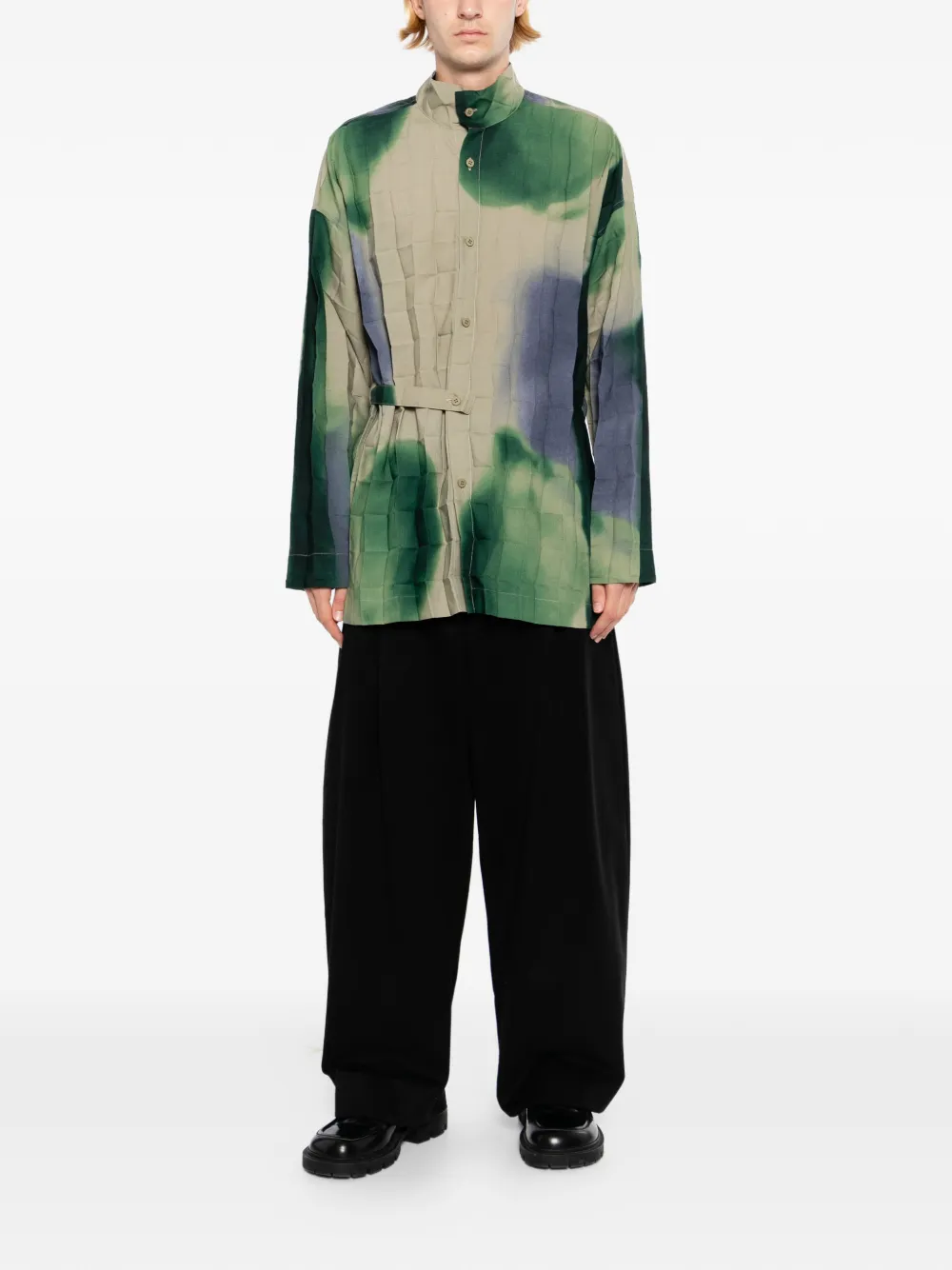 Homme Plissé Issey Miyake Dawn Edge overhemd met ceintuur Beige