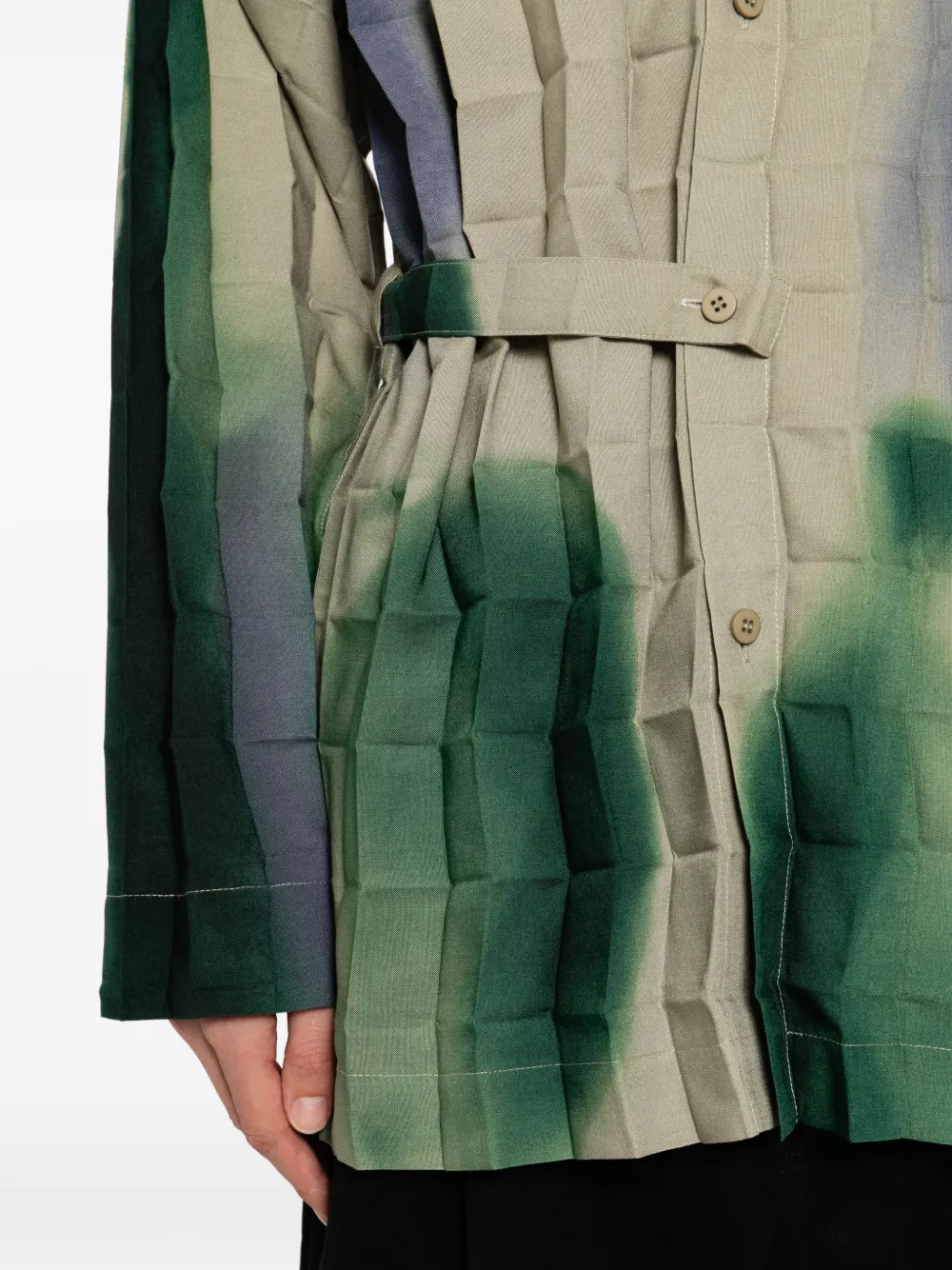 Homme Plissé Issey Miyake Dawn Edge overhemd met ceintuur Beige