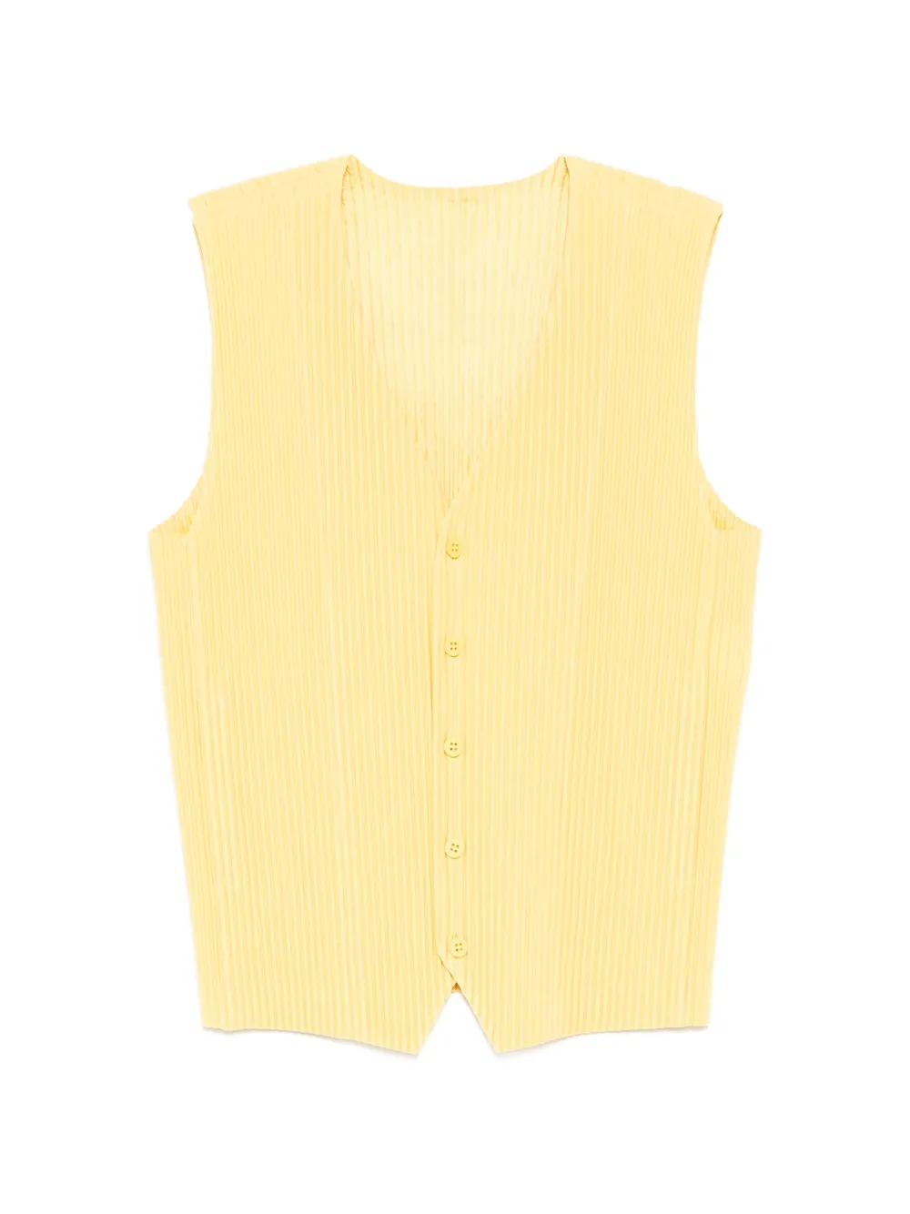 Homme Plissé Issey Miyake pleated vest - Giallo