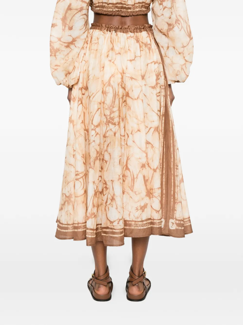 ZIMMERMANN Indra midi-rok Beige