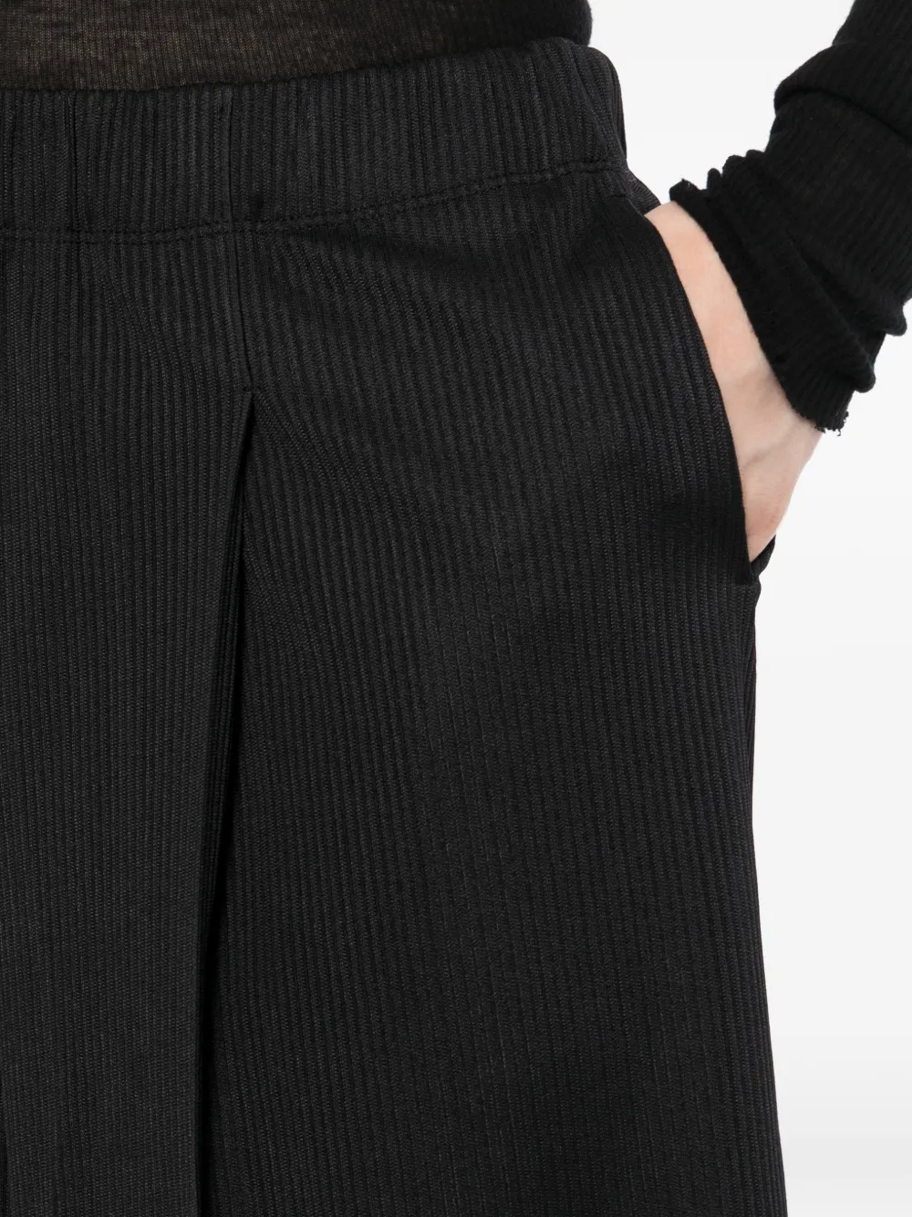 Pleats Please Issey Miyake A-POC geplooide broek Zwart