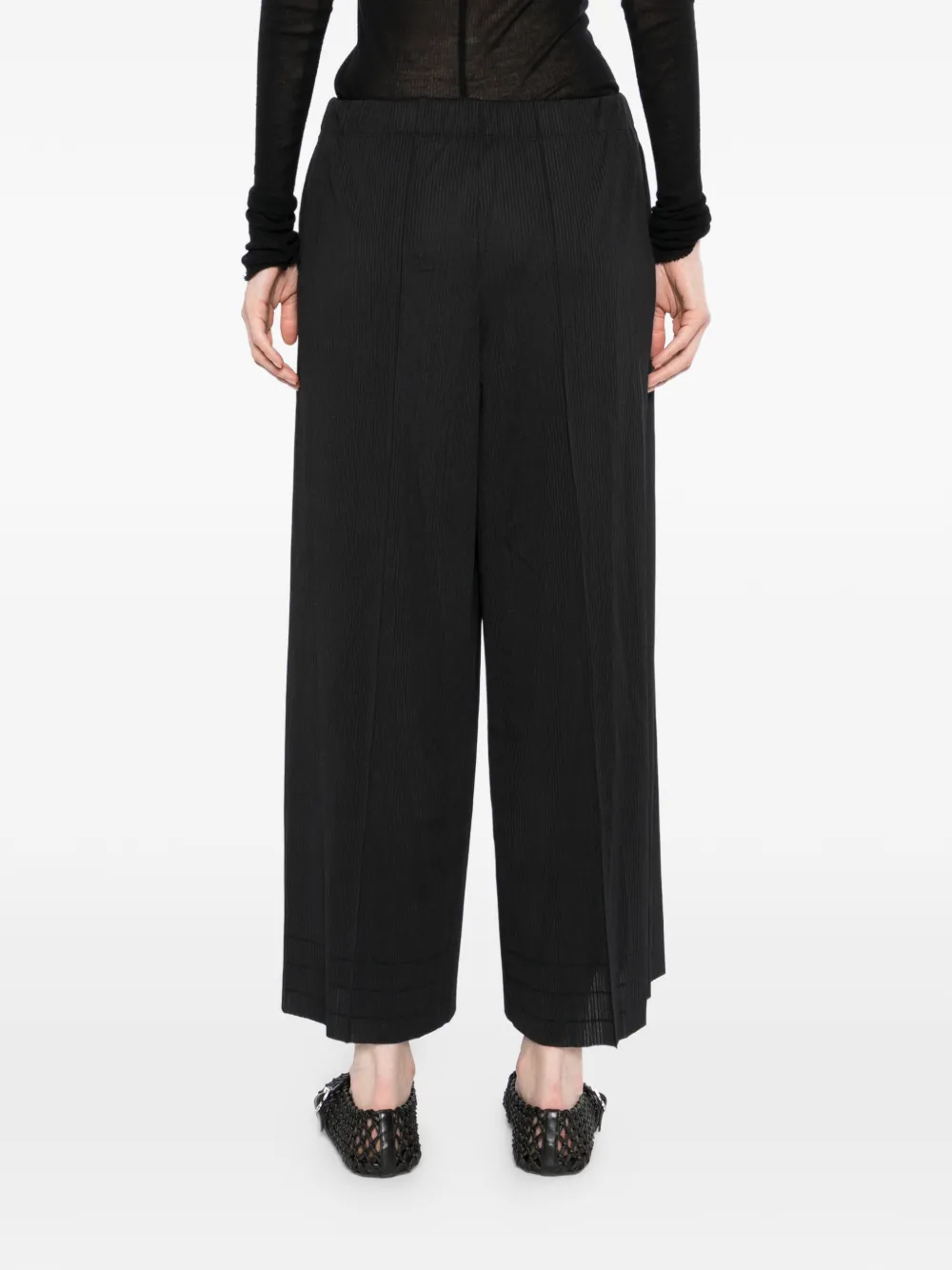Pleats Please Issey Miyake A-POC geplooide broek Zwart