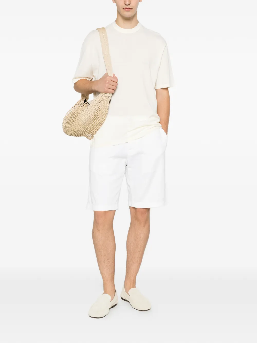 Jacob Cohën Shorts met logopatch Wit