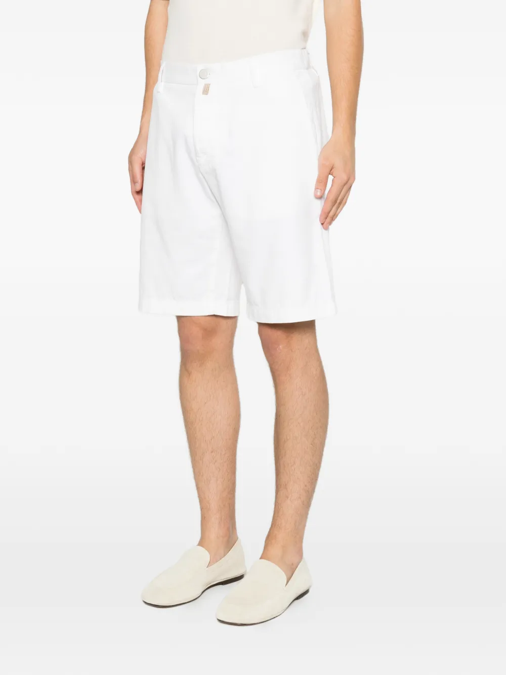 Jacob Cohën Shorts met logopatch Wit