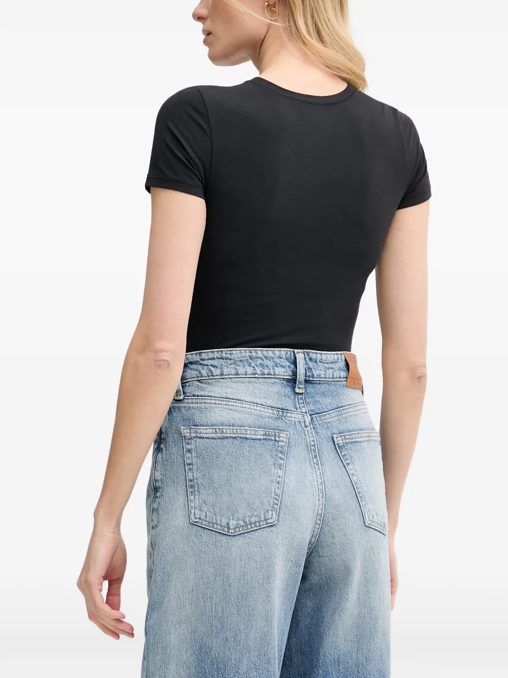 Polo Ralph Lauren Romper met geborduurd logo en ronde hals Zwart