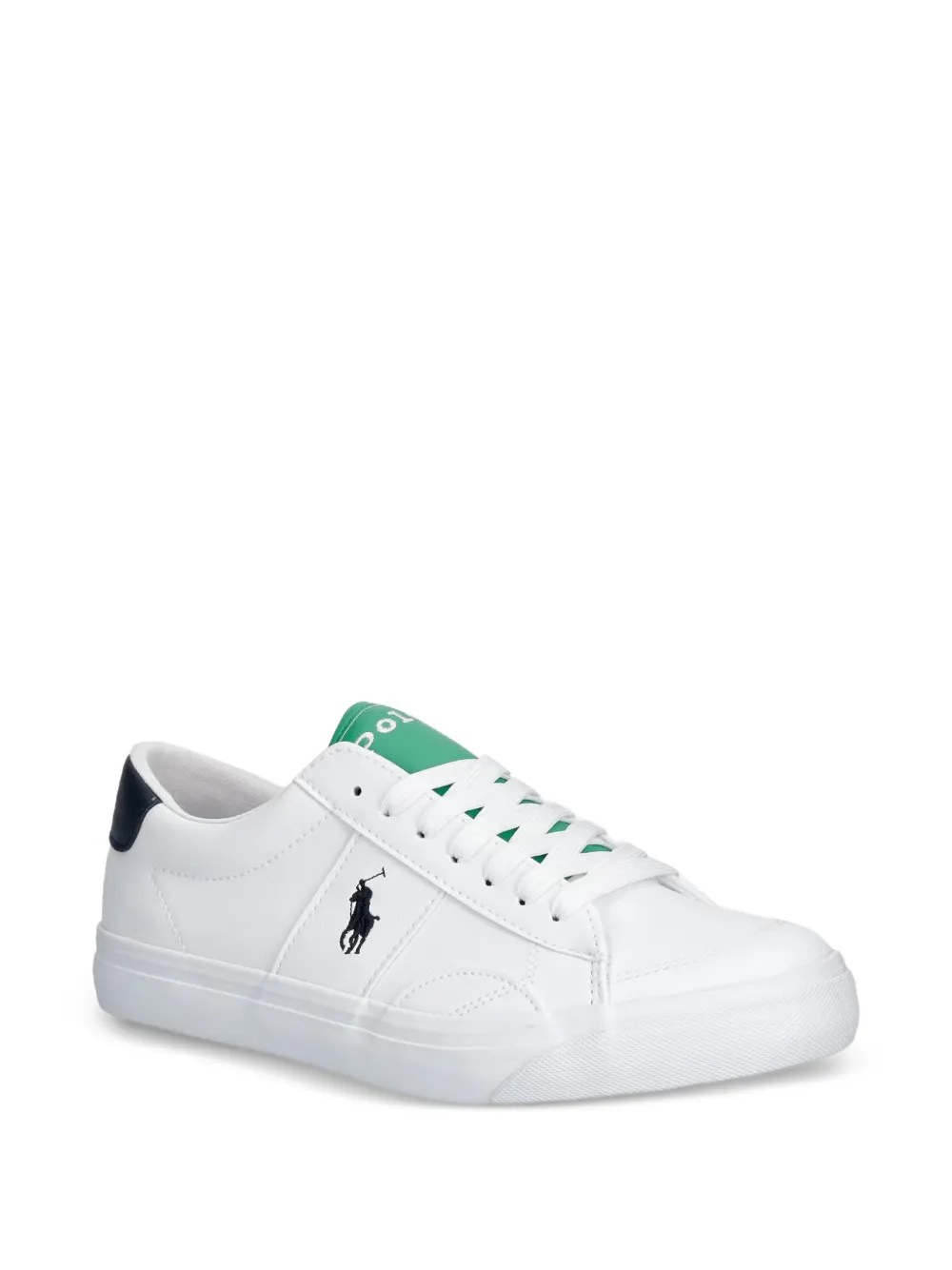 POLO RALPH LAUREN KIDS baskets Ryley à logo brodé - Blanc