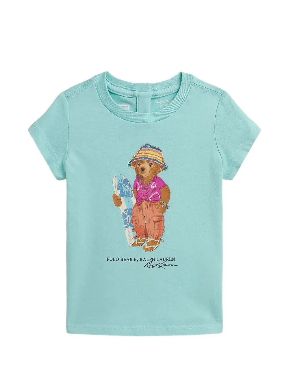 POLO RALPH LAUREN KIDS Polo Bear cotton T-shirt - Blu