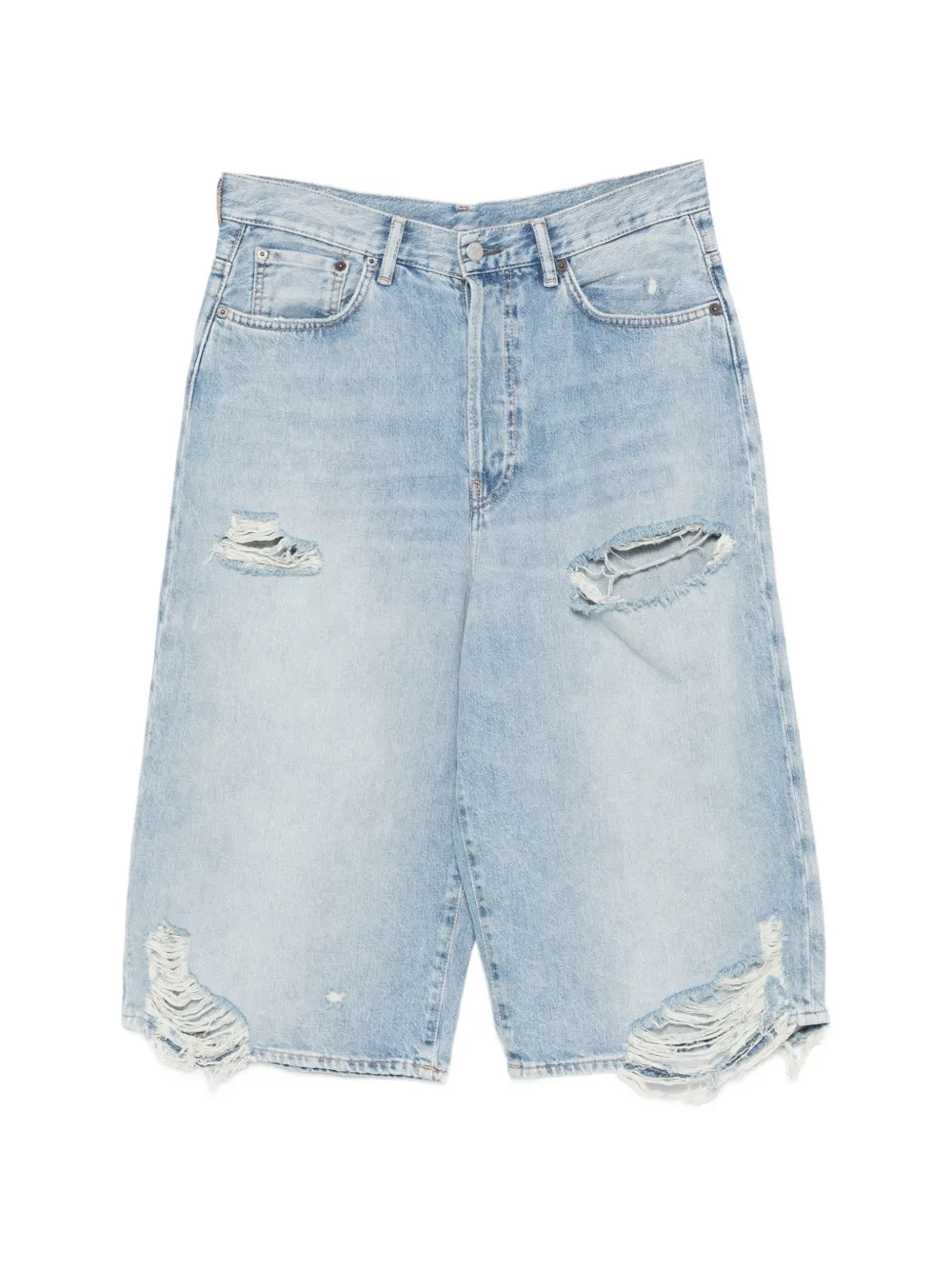 Acne Studios Shorts denim con effetto vissuto - Blu