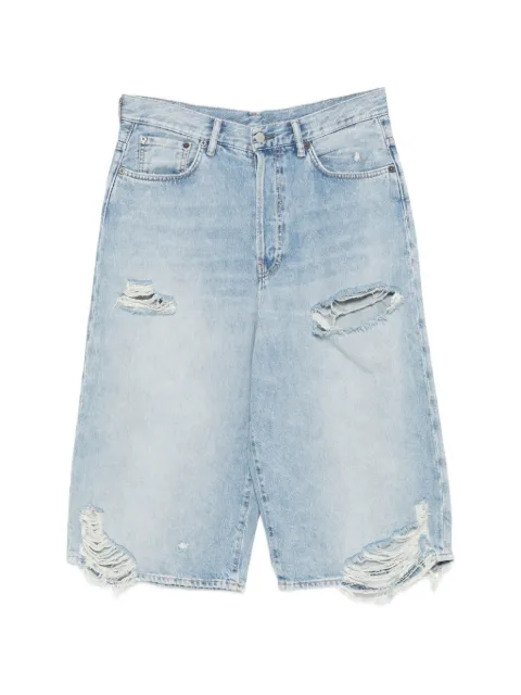 Acne Studios شورت جينز بتأثير ممزق
