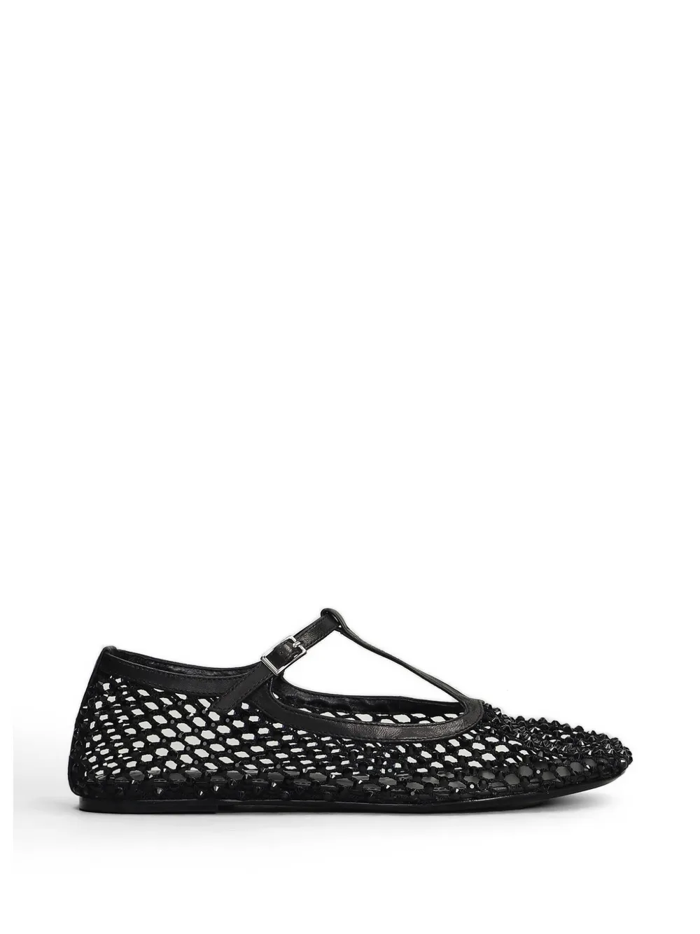 strategia shoes crystal-embellished mesh ballet flats - Nero