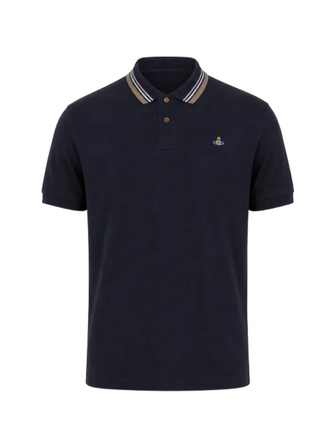 Vivienne Westwood Poloshirt met Orb-borduurwerk en gestreepte kraag