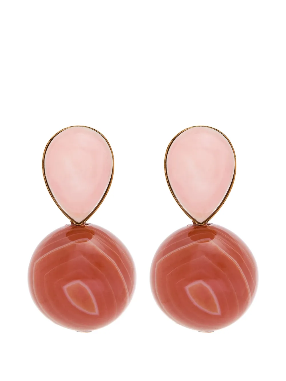 Jennifer Behr agate drop earrings - Rosa