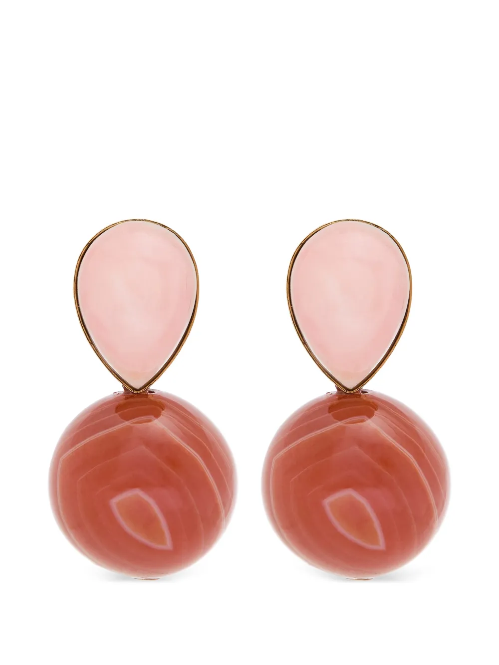 Jennifer Behr agate drop earrings - Rosa
