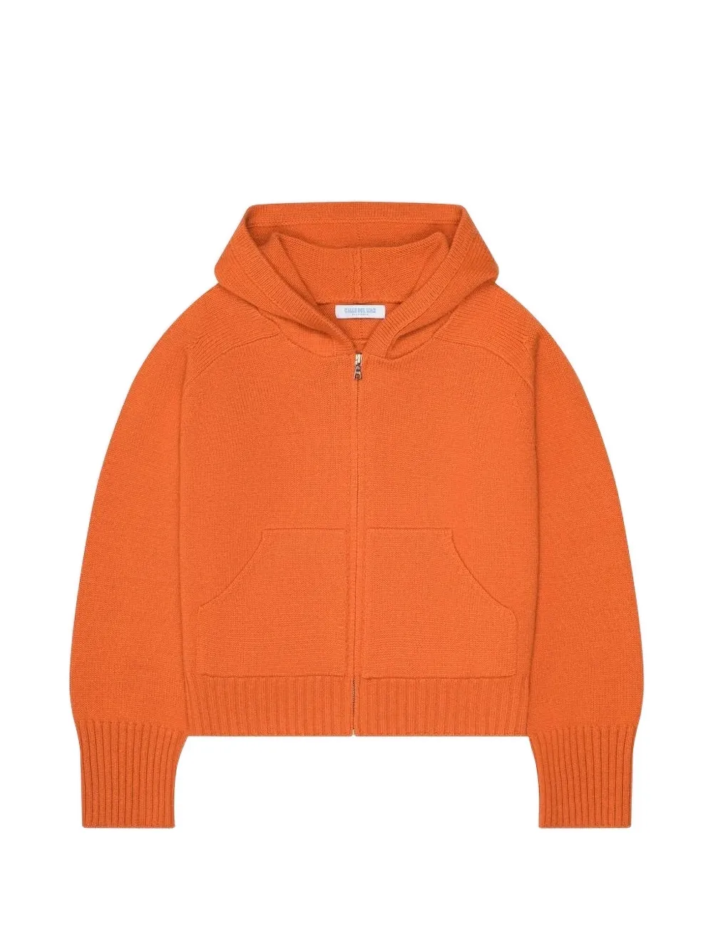 Calle Del Mar cashmere hooded cardigan - ORANGE