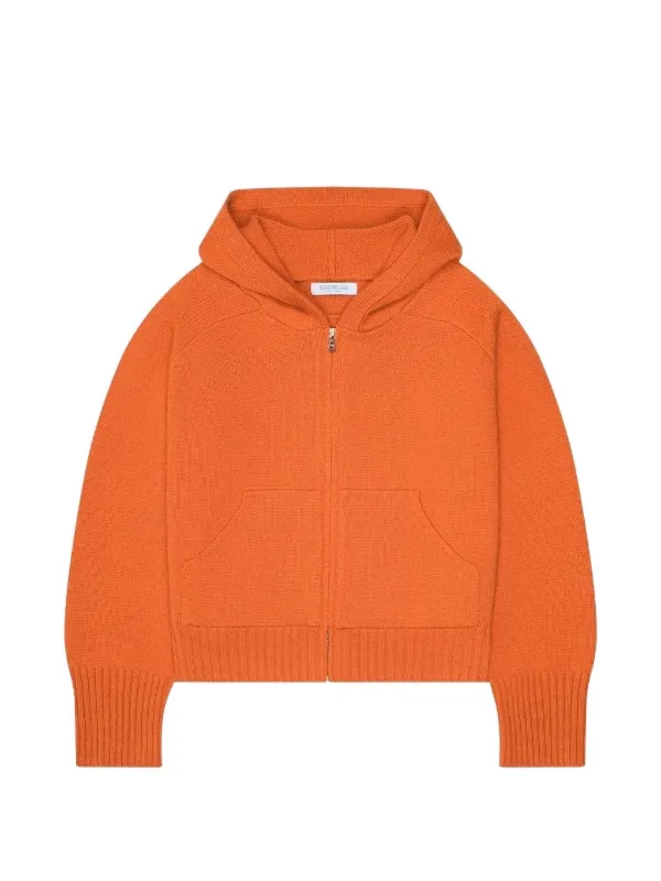 Calle Del Mar Hooded Cashmere Cardigan in Orange
