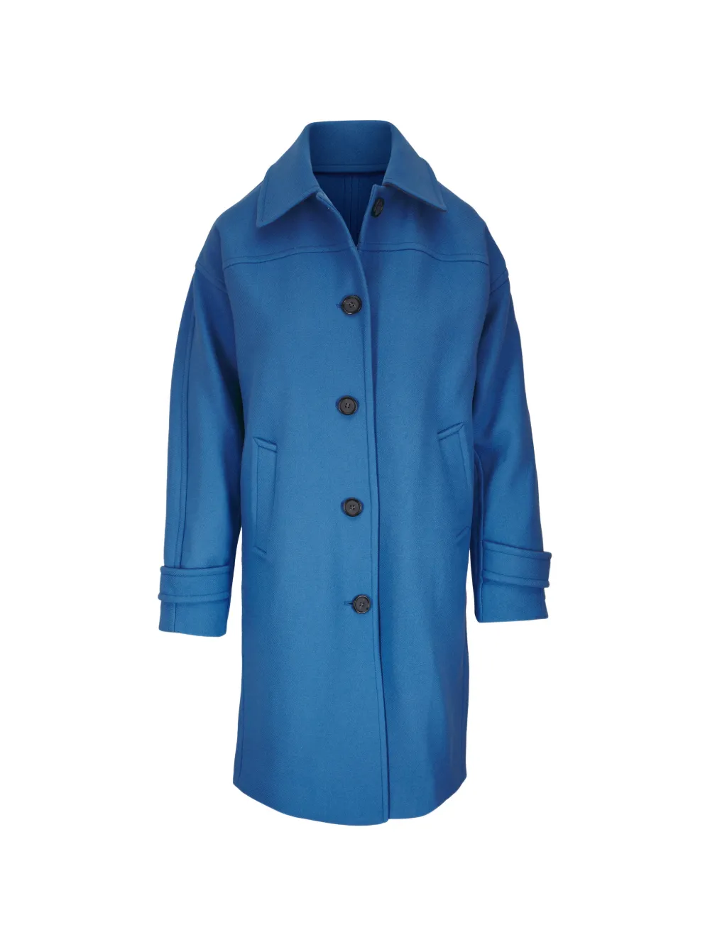 Veronica Beard button-up cuffed-sleeve coat - Blau