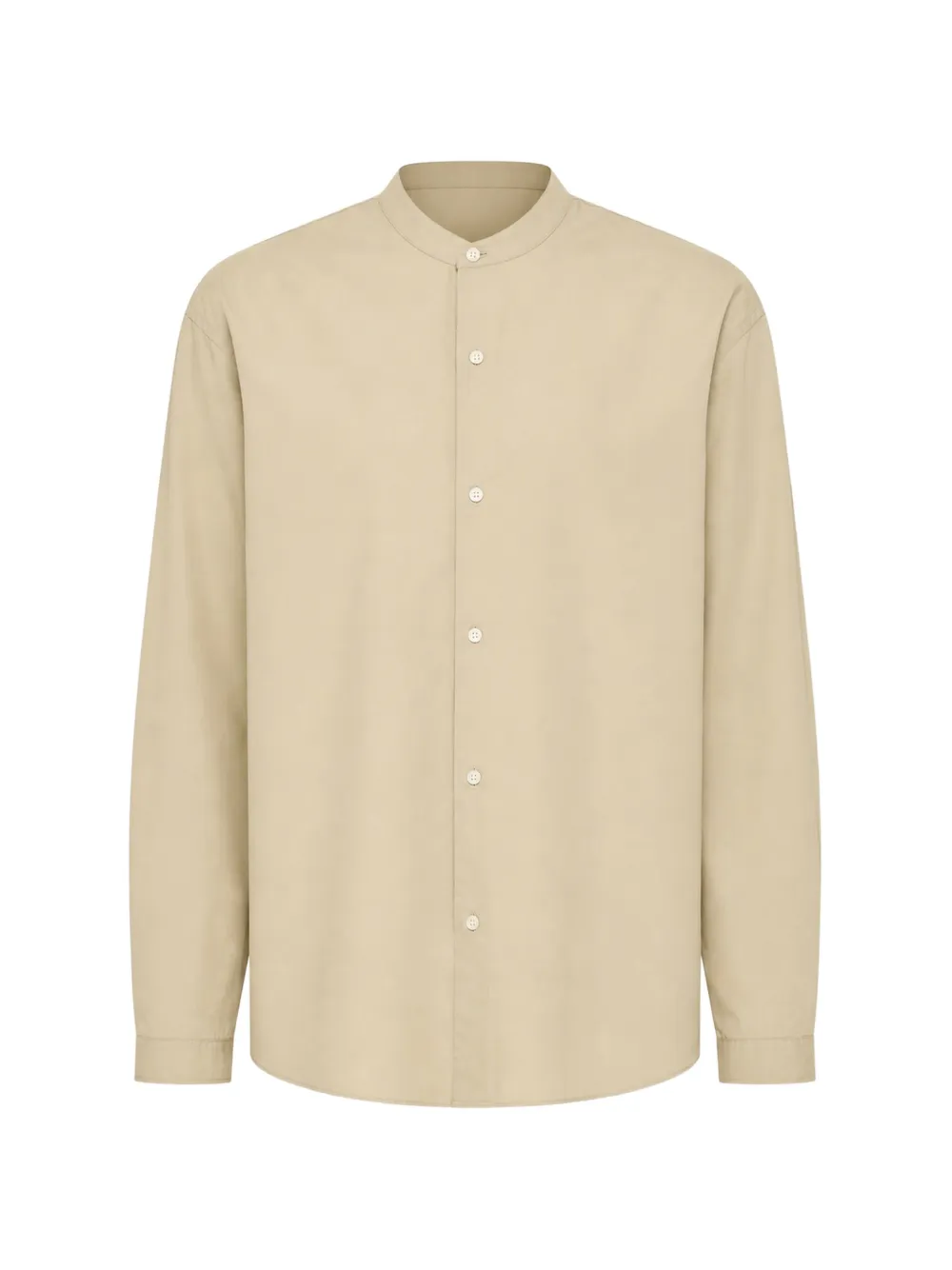 Officine Generale band-collar long-sleeve shirt - Nude