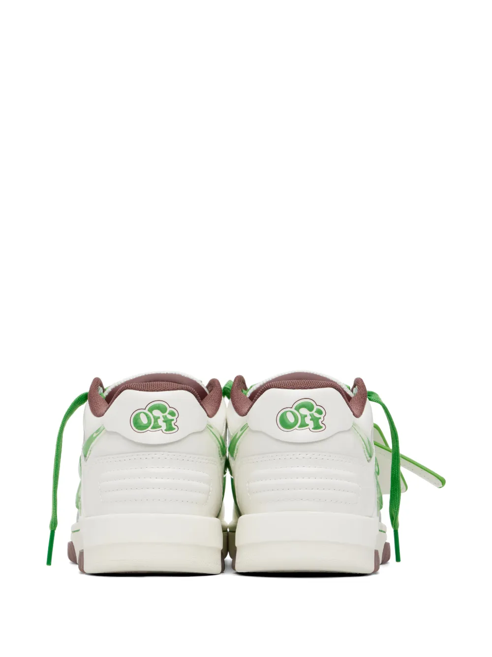 Off-White arrow-patch leather sneakers Wit