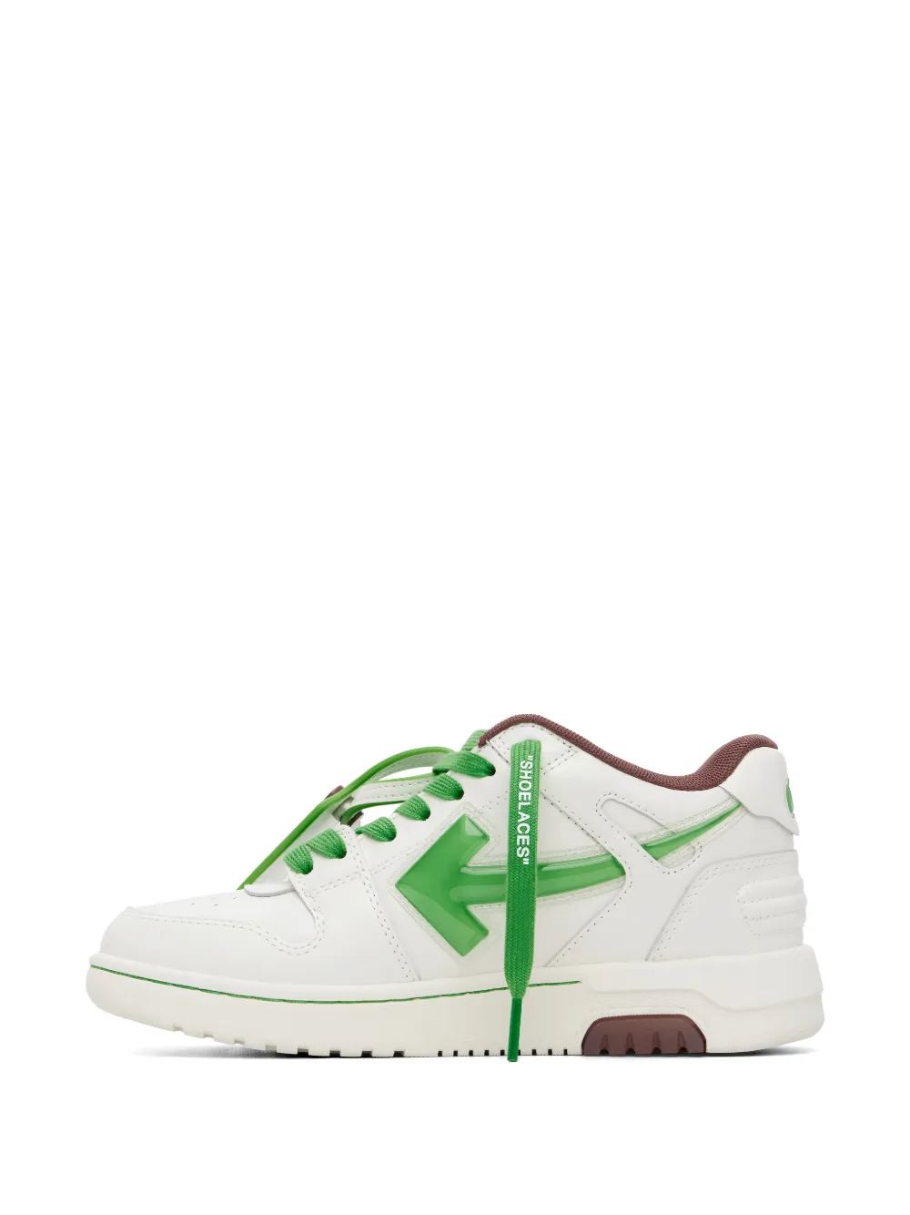 Off-White arrow-patch leather sneakers Wit
