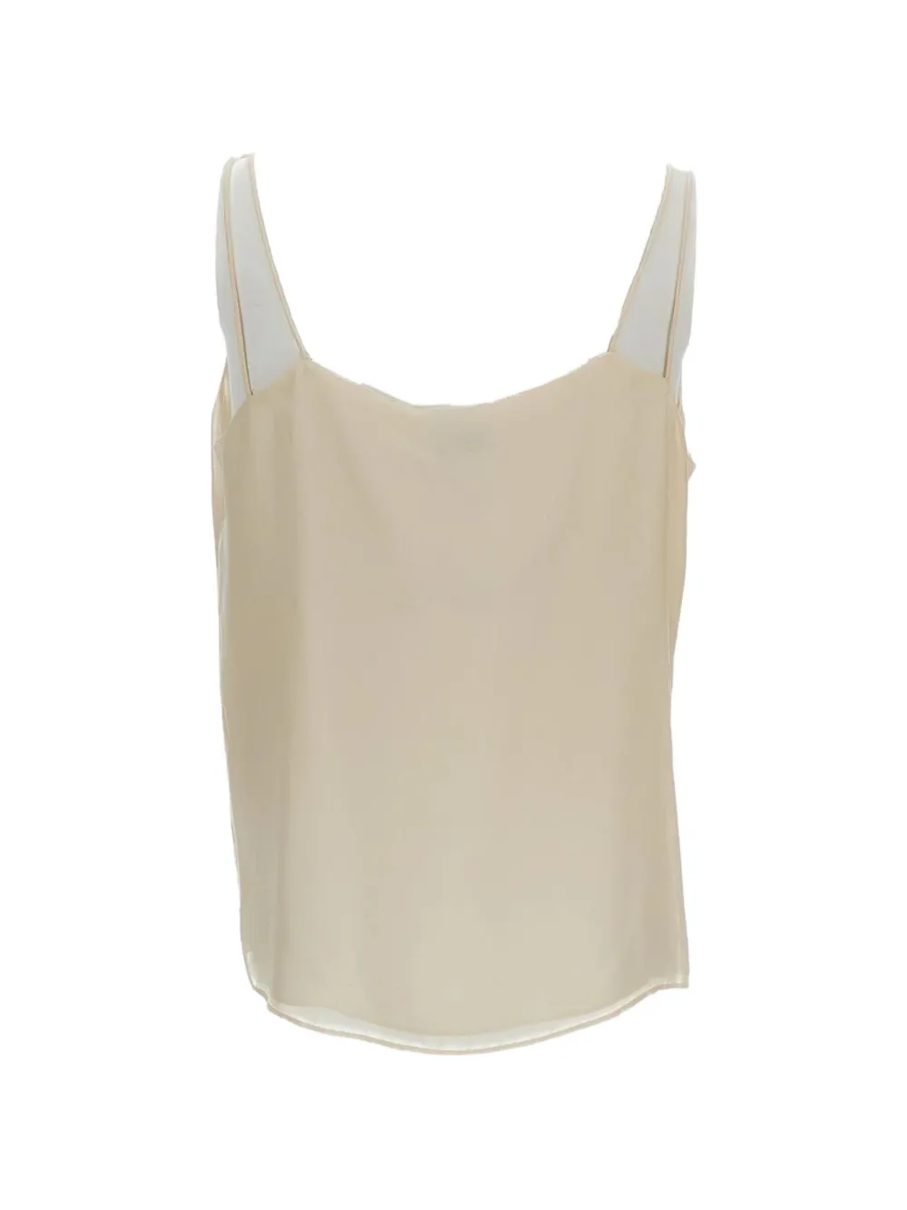 HUI MILANO scoop neck spaghetti-strap top - Toni neutri