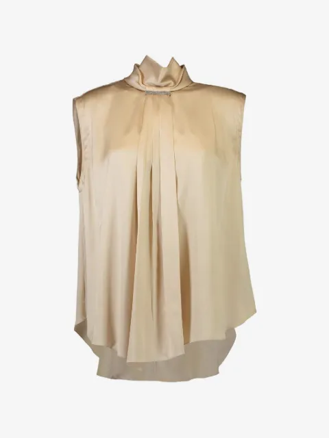 Brunello Cucinelli Monili-embellished pleated blouse