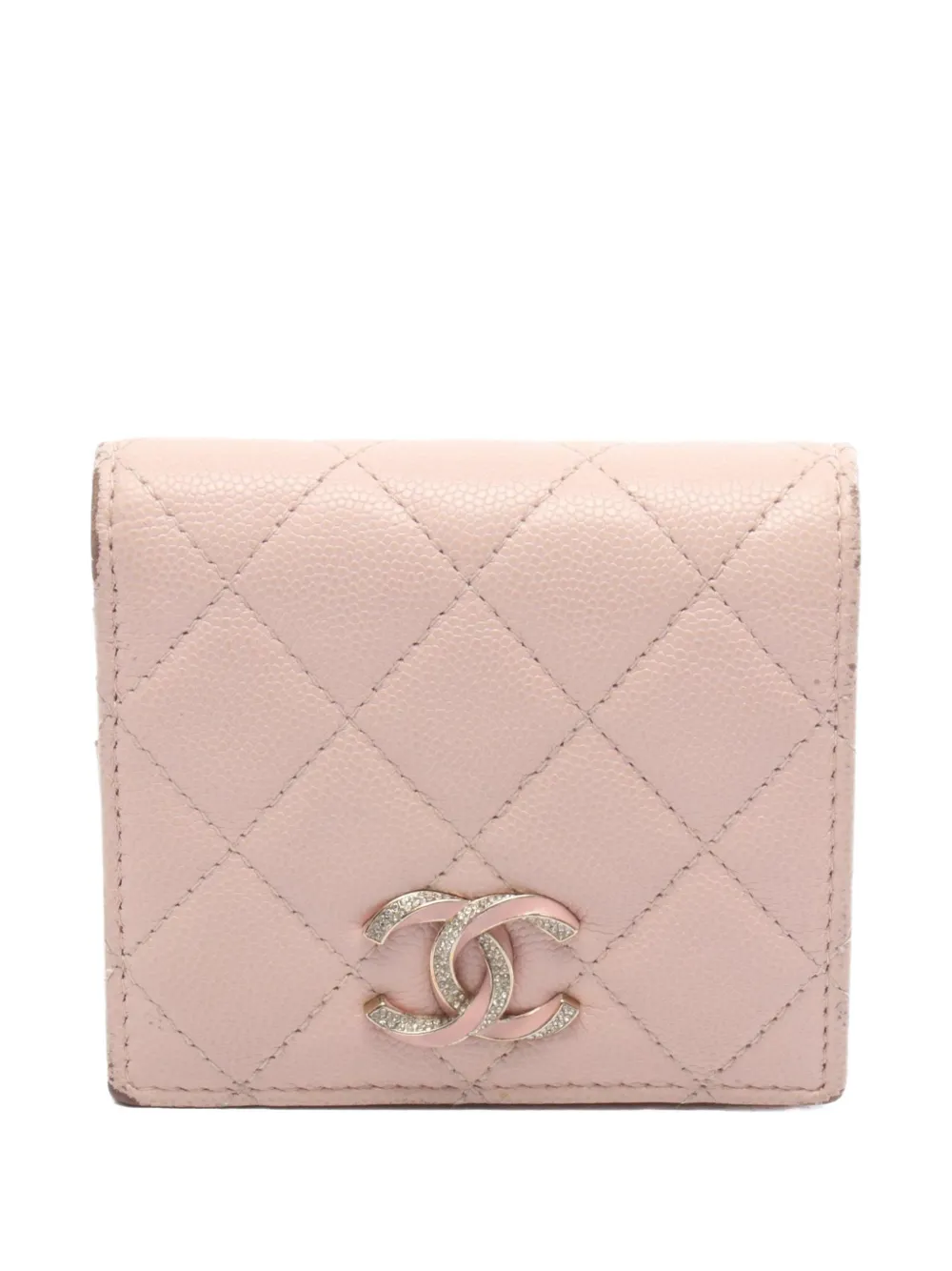 CHANEL Pre-Owned 2021 Matelassé bi-fold wallet - Rosa