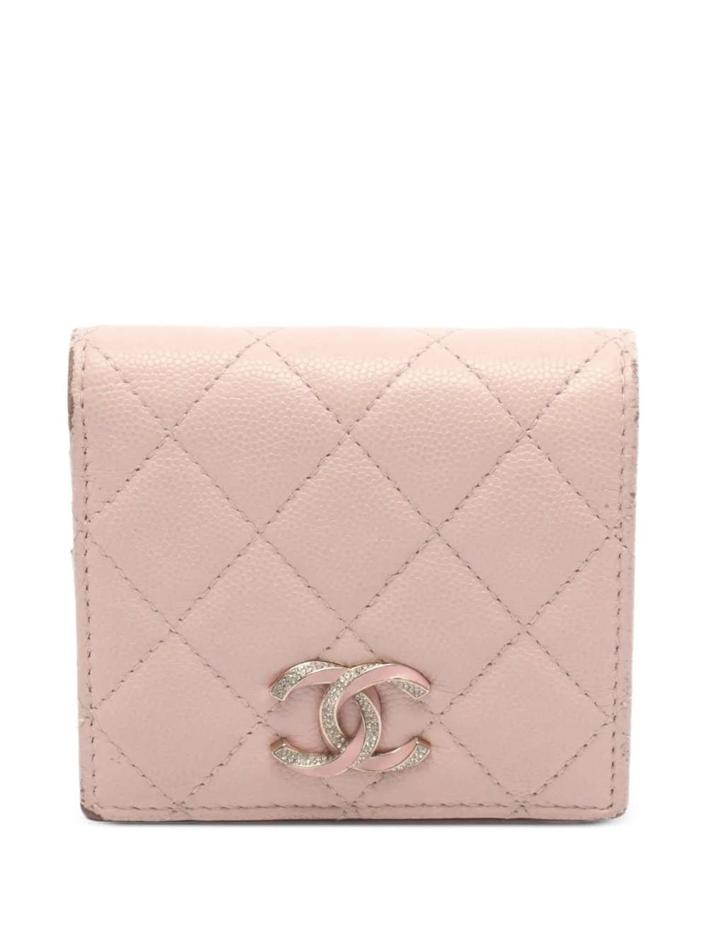 CHANEL Pre-Owned 2021 Matelassé bi-fold wallet - Rosa