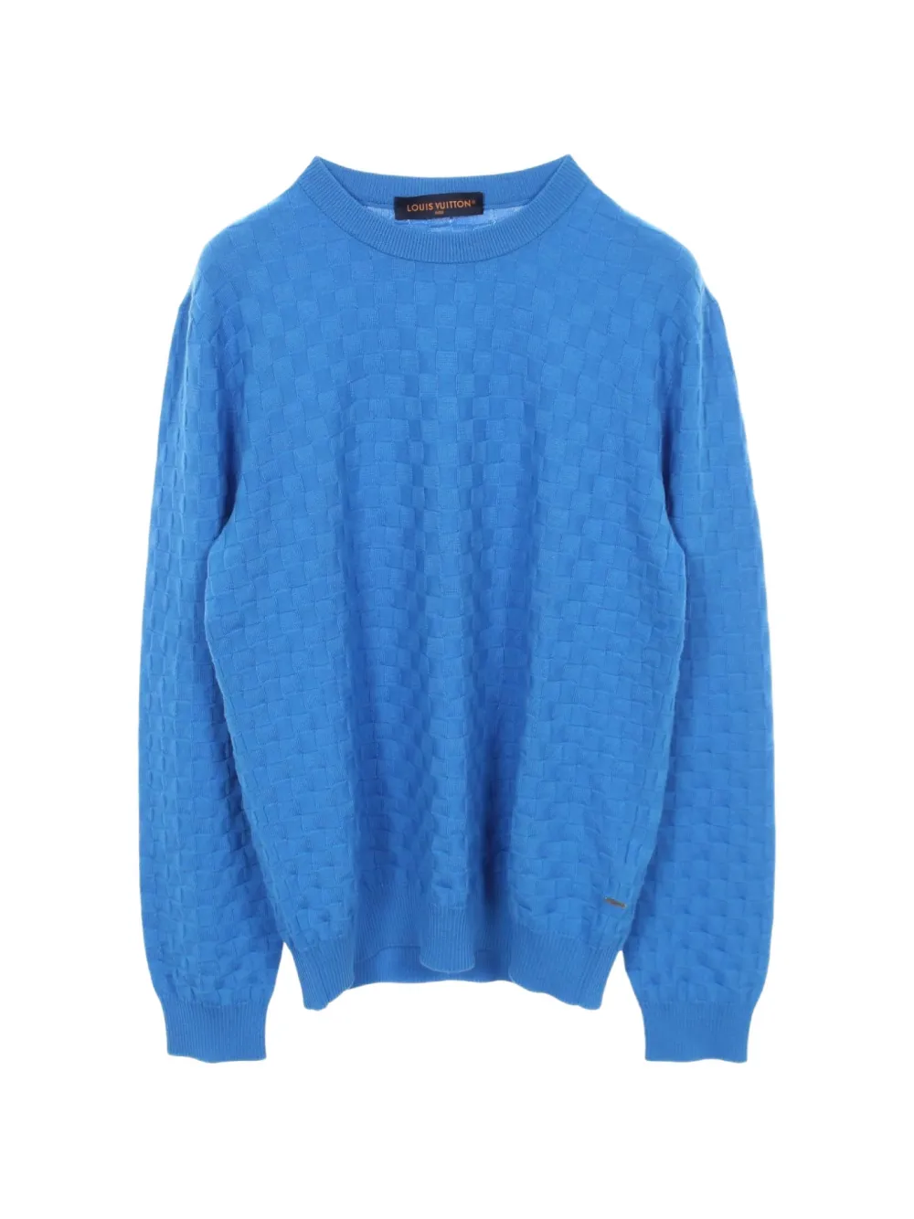 Louis Vuitton Pre-Owned Maglione girocollo Damier anni 2010 - Blu
