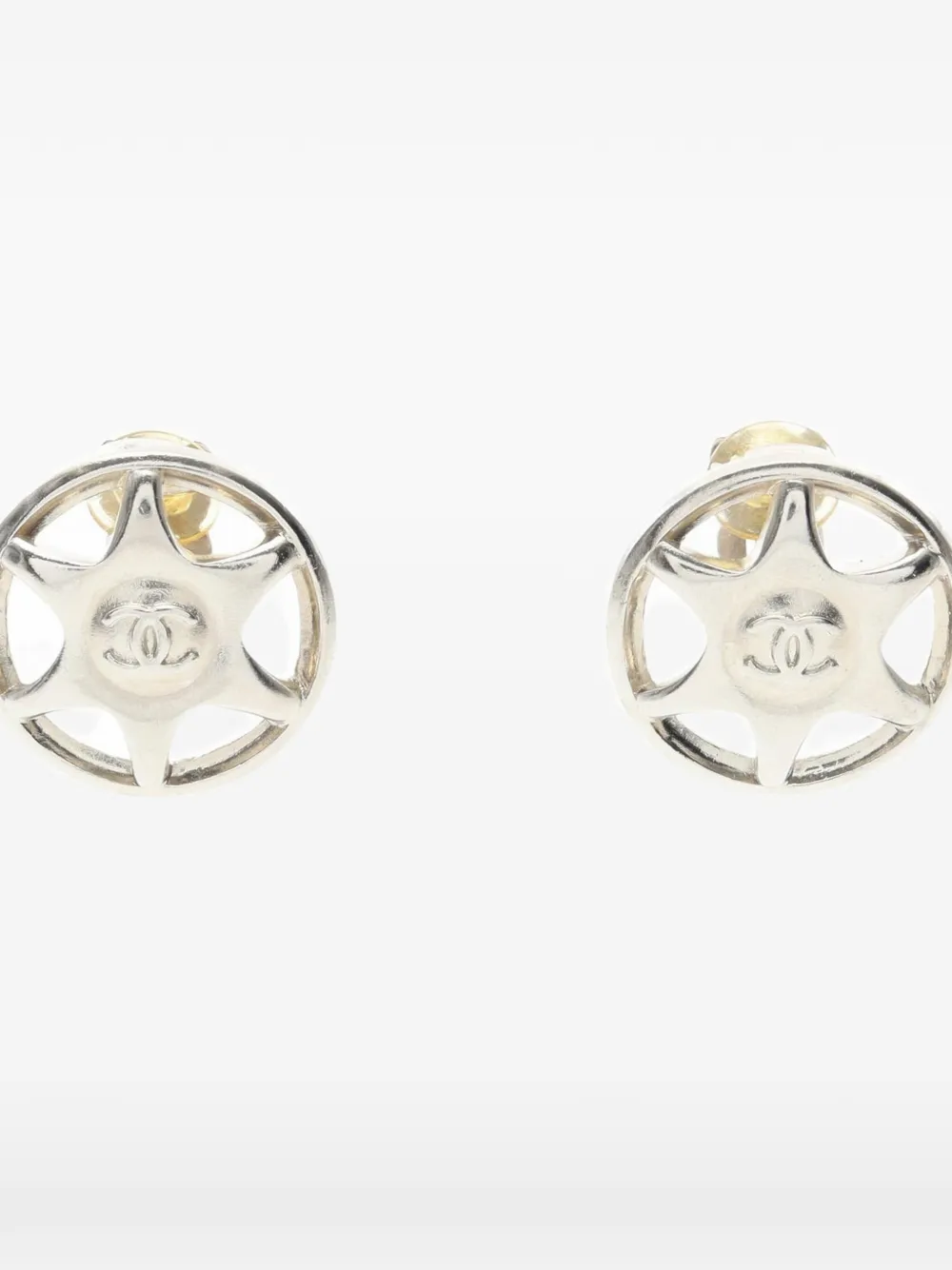 CHANEL Pre-Owned 1986-1988 Coco Mark earrings - Argento