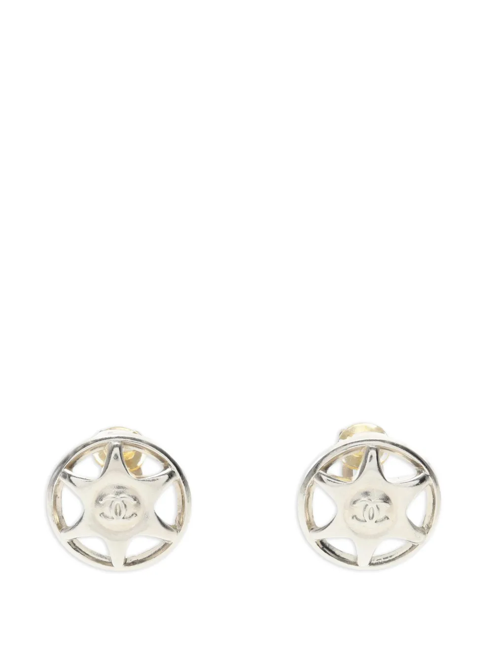 CHANEL Pre-Owned 1986-1988 Coco Mark earrings - Argento