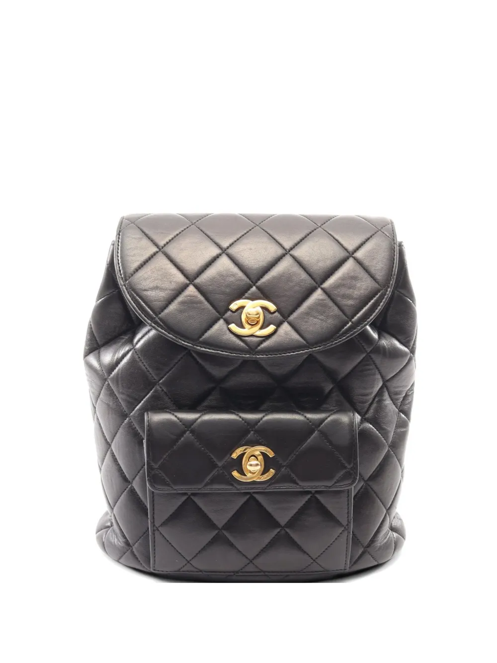 CHANEL Pre-Owned 1997-1999 Matelassé lambskin backpack - Nero
