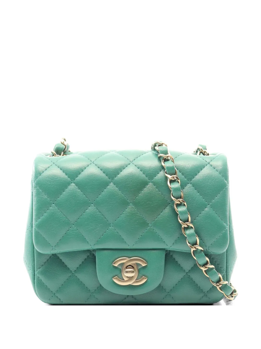 CHANEL Pre-Owned mini Classic Flap shoulder bag - Verde