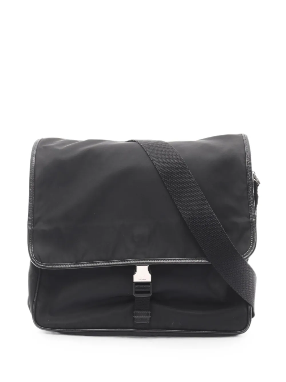 Prada Pre-Owned 2000s buckle-fastening messenger bag - Nero