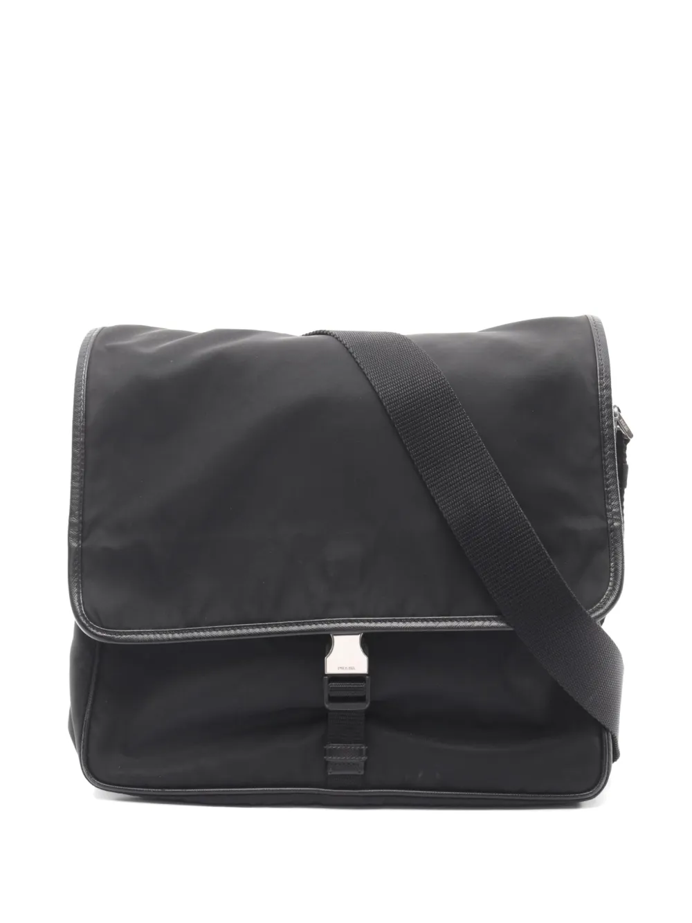 Prada Pre-Owned 2000s buckle-fastening messenger bag - Nero