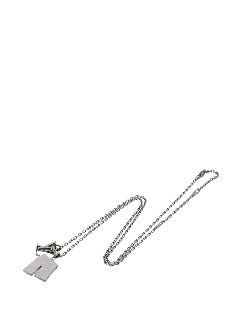 Louis Vuitton Pre-Owned 2019 Arc LV initials necklace - Argento