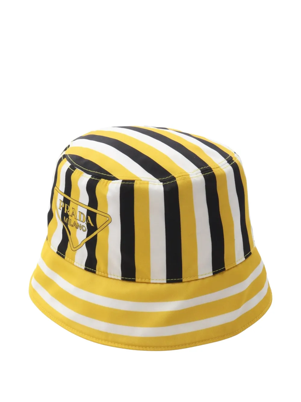 Prada Pre-Owned 2010s Re-Nylon striped bucket hat - Giallo