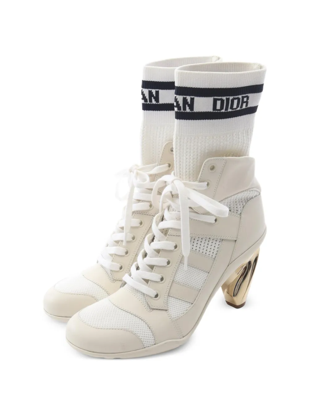 Christian Dior Pre-Owned 2010s D-Zenith lace-up boots - Neutrals